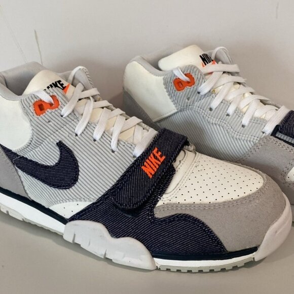 Nike Air Trainer 1 Mid Denim White Dark Obsidian Sz 9.5 - Picture 4 of 14